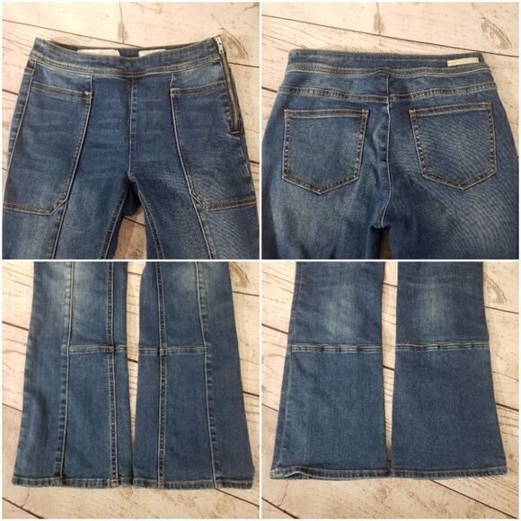 Pilcro Anthropologie Womens Size 26 Utility High Rise Crop Bootcut Denim Jeans - Picture 4 of 11